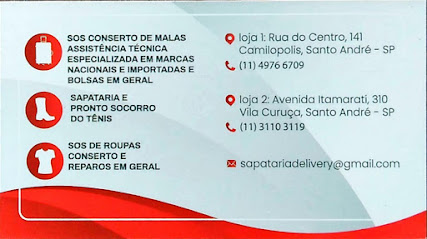 CONSERTO DE MALAS NO ABC LOJA 2 - SAPATARIA DELIVERY em Santo André - SP