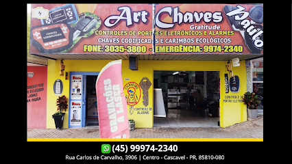 Imagem ilustrativa da empresa ART CHAVES PAULO - Chaveiro - Gravações e corte a Laser em Cascavel - PR