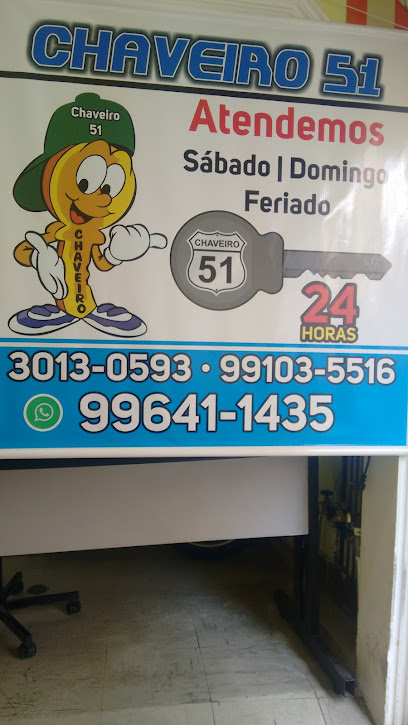 Imagem ilustrativa da empresa Chaveiro 51 24 Horas em Sorocaba - SP