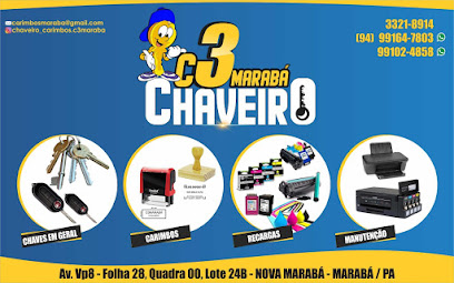 Imagem ilustrativa da empresa Chaveiro e carimbos C3 Marabá em Marabá - PA