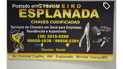 Chaveiro esplanada 24 horas em Montes Claros - MG