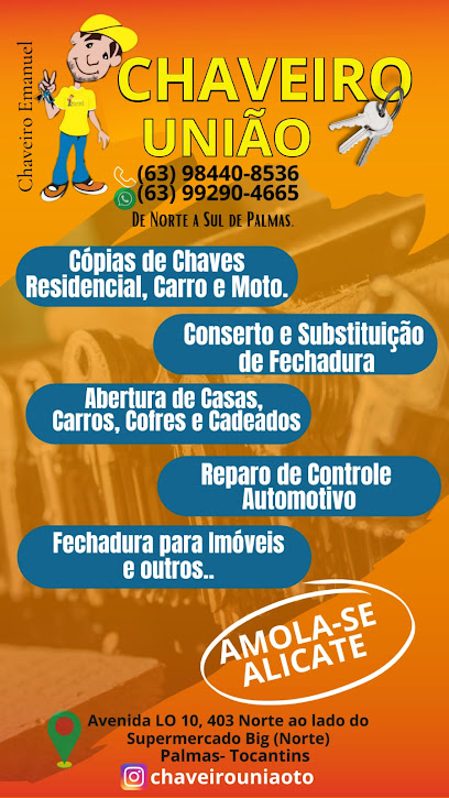 Chaveiro União em Palmas - TO
