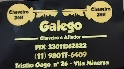 Galego Chaveiro 24 Horas na Zona Leste - Abertura de carros e abertura de portas em São Paulo - SP