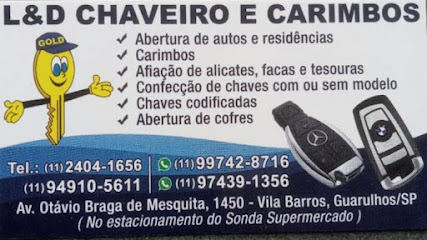 Imagem ilustrativa da empresa L&D - Chaveiro e Carimbos em Guarulhos - SP