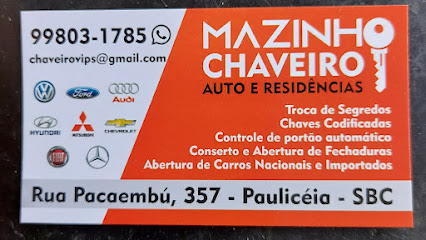 Imagem ilustrativa da empresa Mazinho Chaveiro em São Bernardo do Campo - SP