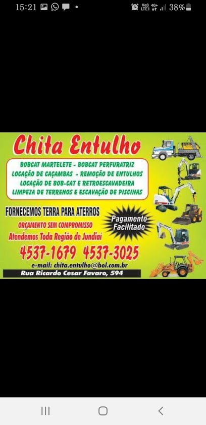 Chita Entulho - Caçambas  em Jundiaí - SP