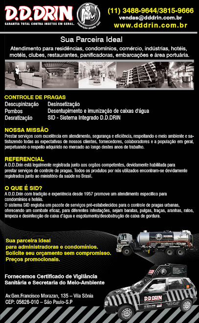 DDDrin Serviços São Paulo - Dedetização em São Paulo - SP