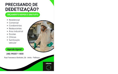 Dedetizadora Atraxx Floripa em Florianópolis - SC