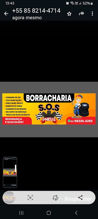 Imagem ilustrativa da empresa Borracharia S.O.S PNEUS em Fortaleza - CE